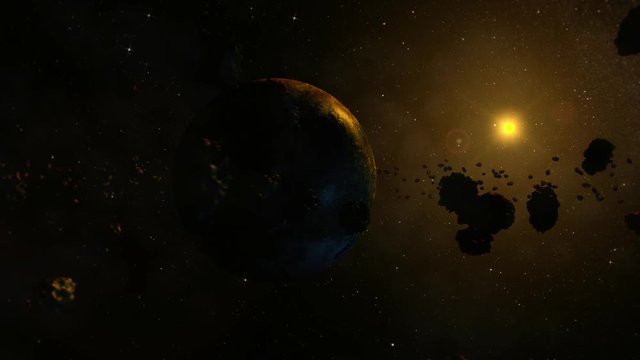Asteroids Around Planet