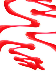 splattered red paint isolated on white background