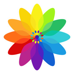 Abstract colorful blooming flower - mandala