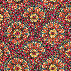 Abstract floral geometric pattern. Oriental seamless ornamental background  