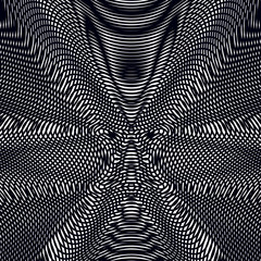 Moire pattern, op art background. Relaxing hypnotic backdrop