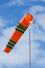 Wind flag windsock in airport