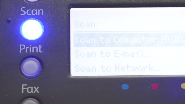 Hand press scan button