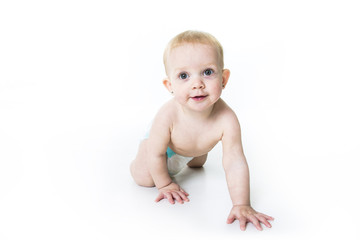 baby diaper girl isolated on white background