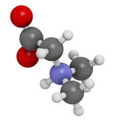 Dimethylglycine (DMG) molecule. 3D rendering.  