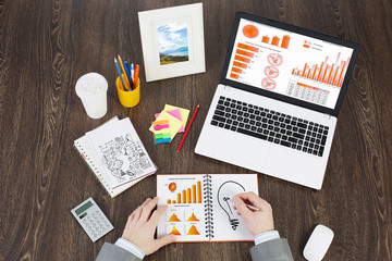 Businessman at his workplace