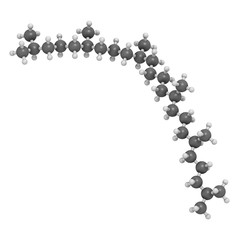 Squalane molecule. 3D rendering. 