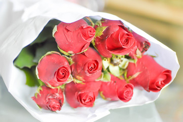 bouquet of red rose