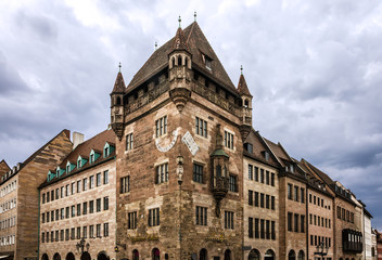 Fototapeta na wymiar Nuremberg historical house, Bavaria, Germany