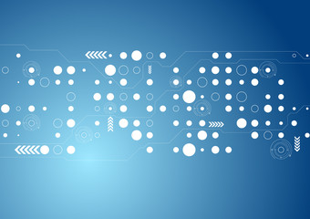 Abstract blue tech geometric vector background