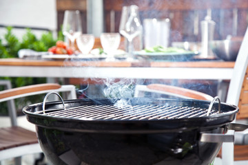 Grillen auf der Dachterasse 