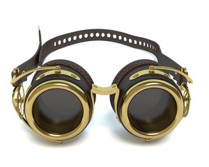 3d illustration of steampunk goggles