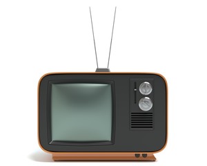 3d illustration of a retro tv
