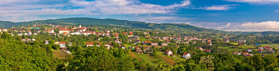 Fototapeta na wymiar Town of Sveti Ivan Zelina panorama