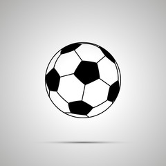 Fototapeta premium Football ball simple black icon