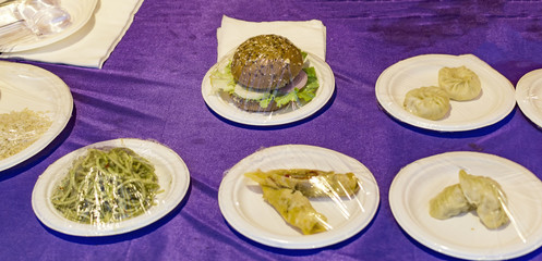 Packed fast food