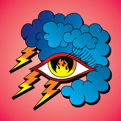 flame eye symbol theme
