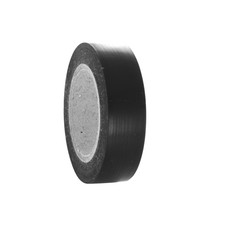 Electrical adhesive black insulation tape reel isolated on white background