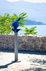 City view binocular at Citadel, Budva