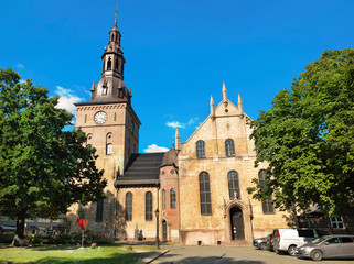 Fototapeta na wymiar Domkirke Cathedral in Oslo. Norway, Europe
