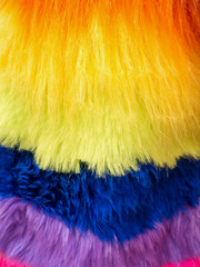 Close up of colorful fur
