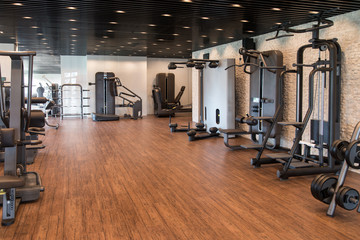 Modern Gym Interior With Equipment