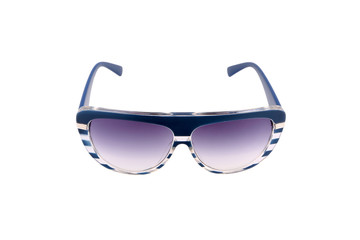 Fototapeta premium sun glasses blue isolated over the white background