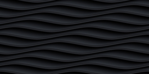 Black panel wavy seamless texture © Ron Dale
