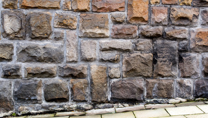 stone cladded wall with pavement 1