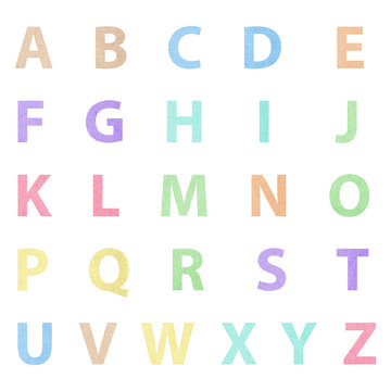 colourful alphabet a to z