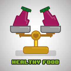 Healthy food design. Healthy lifestyle icon. Flat illustration