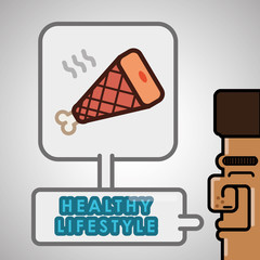 Healthy food design. Healthy lifestyle icon. Flat illustration