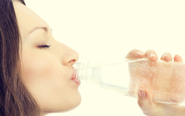 Woman drinking water