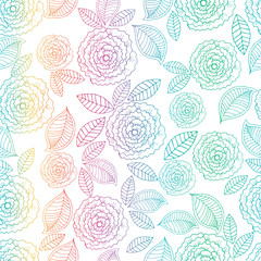 Vector Ornate seamless pattern with the stylized flowers. Seamless pattern can be used for wallpaper, pattern fills, web page background, surface textures.