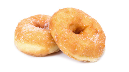 Sugary donut isolated on a white background