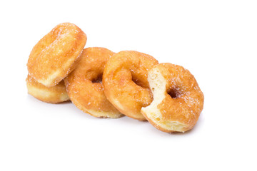Sugary donut isolated on a white background