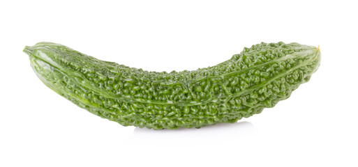 Bitter melon on white background