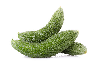 Bitter melon on white background