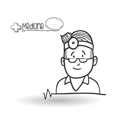 Medical care design. health care icon. sketch illustration