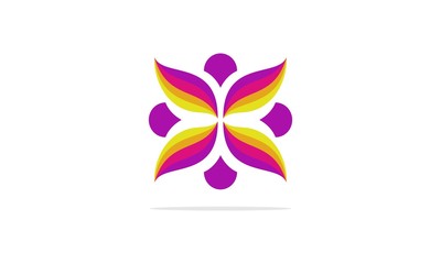 Fototapeta na wymiar lotus flower abstract logo