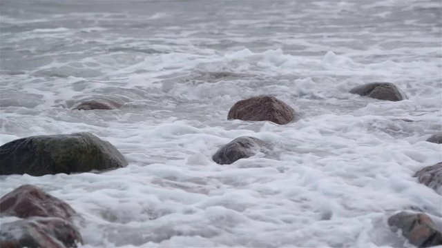 Wellen bei einem Ostseesturm