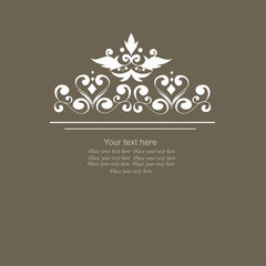 Calligraphic frame and page decoration. Vector illustration