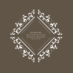 Calligraphic frame and page decoration. Vector illustration