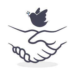 Help design. hand icon. flat illustration