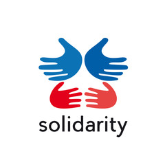 vector sign hands, solidarity concept
