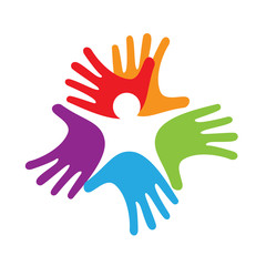 baby inside hands, solidarity concept