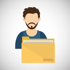 businessman design. corporate icon. Isolated illustration 