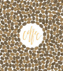 vector coffee hand-drawn template