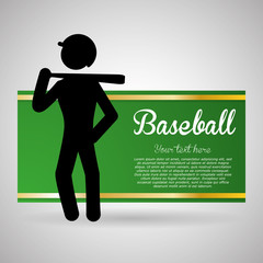 Baseball design. sport icon. flat illustration
