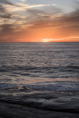 Obraz premium Pacific ocean sunset in California in Windansea beach in San Diego